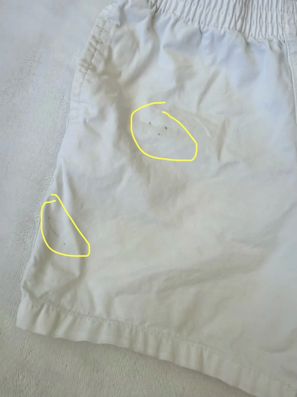 Toddler White Ralph Lauren Elastic-Waist Shorts (size 24M)